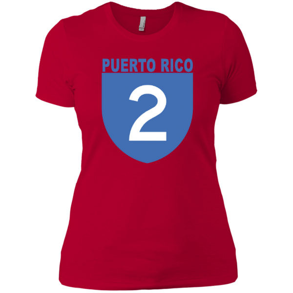 La Numero 2 NL3900 Next Level Ladies' Boyfriend T-Shirt - PR FLAGS UP