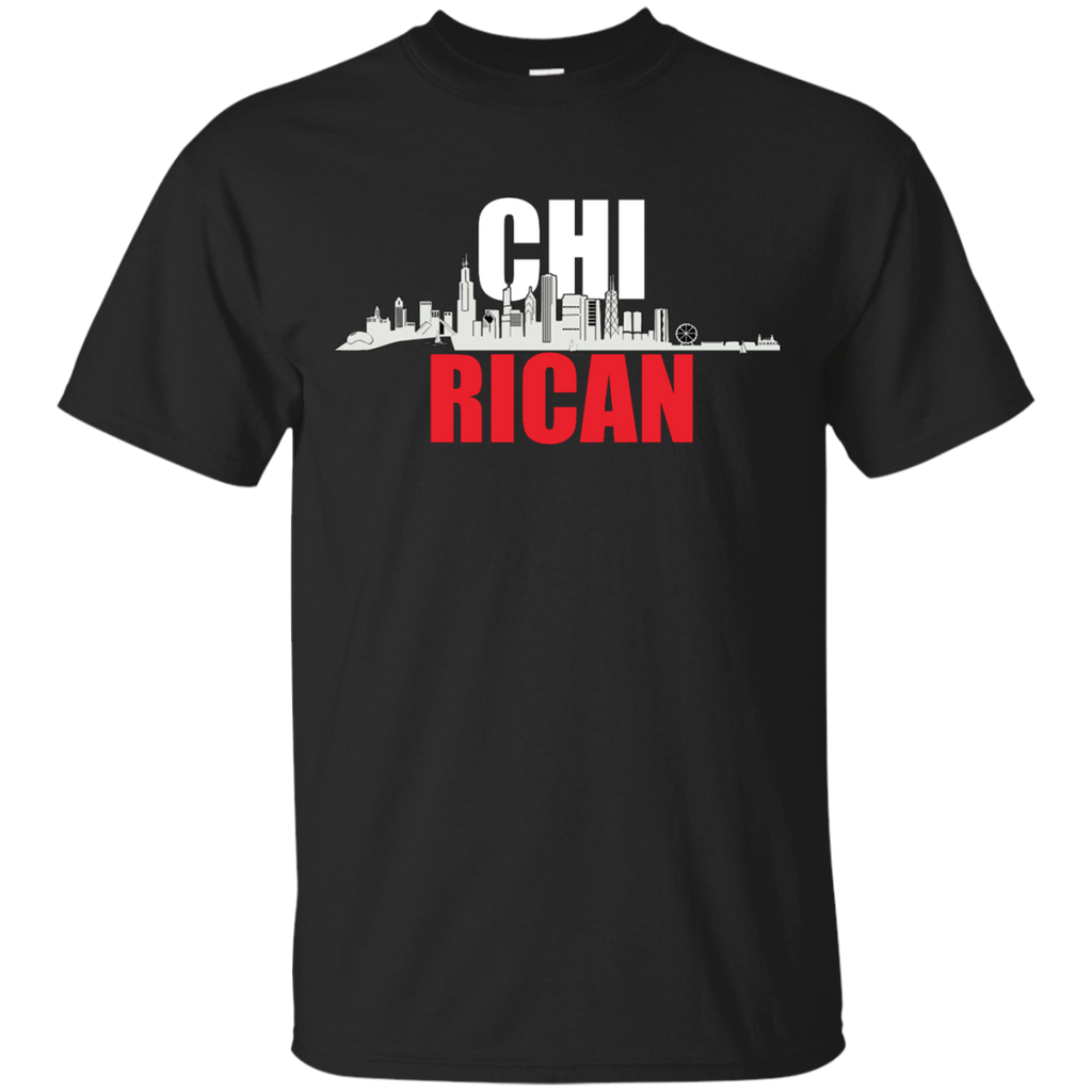 Chi Rican Custom Ultra Cotton T-Shirt - PR FLAGS UP