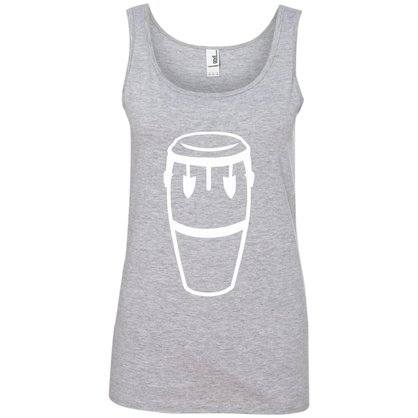 Conga Drum 882L Anvil Ladies' 100% Ringspun Cotton Tank Top - PR FLAGS UP