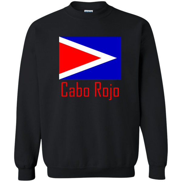 Cabo Rojo Flag G180 Gildan Crewneck Pullover Sweatshirt  8 oz. - PR FLAGS UP