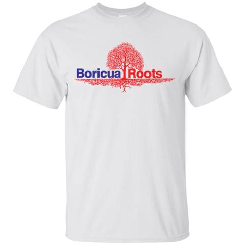 Boricua Roots Red & Blue Logo G200B Gildan Youth Ultra Cotton T-Shirt - PR FLAGS UP