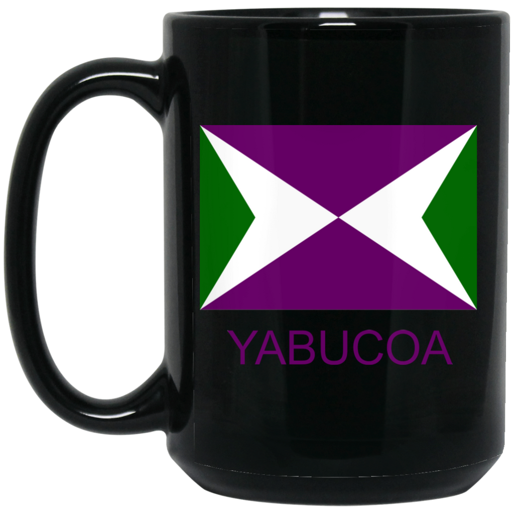 Yabucoa BM15OZ 15 oz. Black Mug - PR FLAGS UP