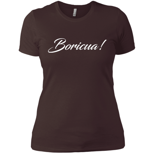 Boricua Next Level Ladies' Boyfriend Tee - PR FLAGS UP