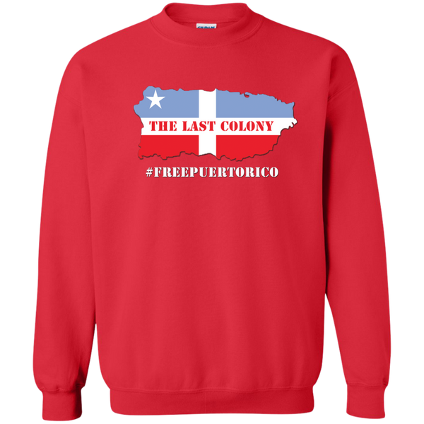 The Last Colony Printed Crewneck Pullover Sweatshirt  8 oz - PR FLAGS UP