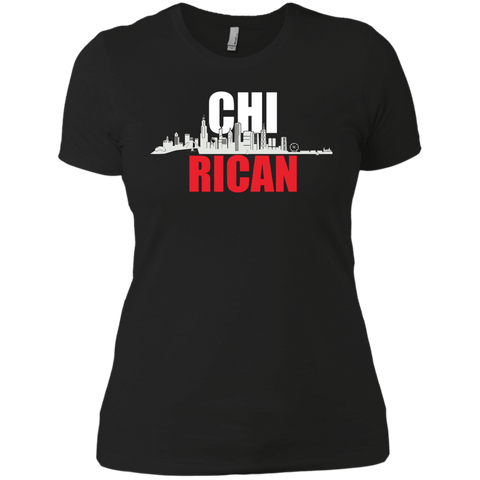 Chi Rican Next Level Ladies' Boyfriend Tee - PR FLAGS UP
