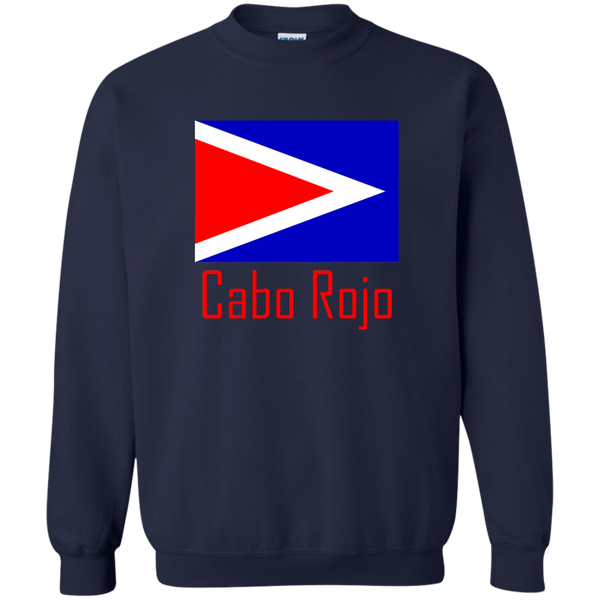 Cabo Rojo Flag G180 Gildan Crewneck Pullover Sweatshirt  8 oz. - PR FLAGS UP