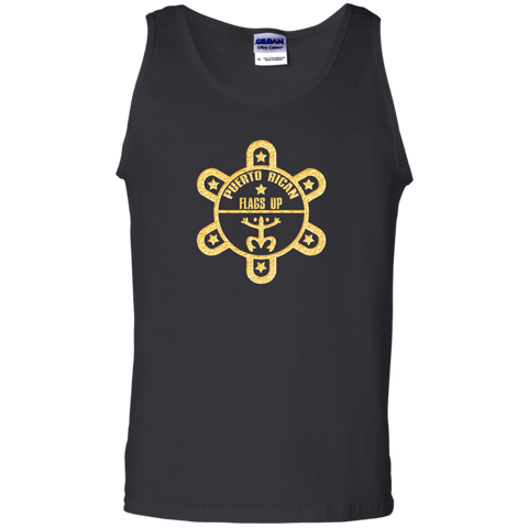 PR Flags UP Gold Logo 100% Cotton Tank Top - PR FLAGS UP