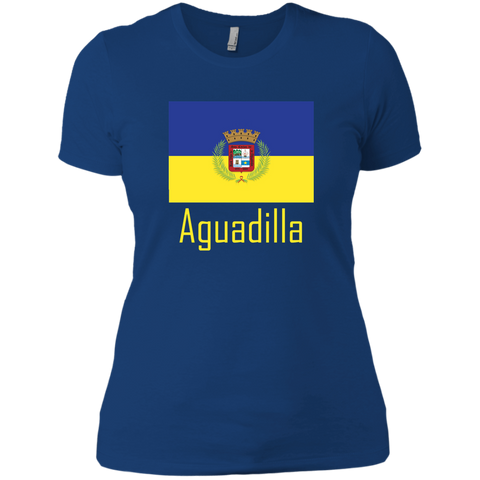 Aguadilla Flag NL3900 Next Level Ladies' Boyfriend T-Shirt - PR FLAGS UP