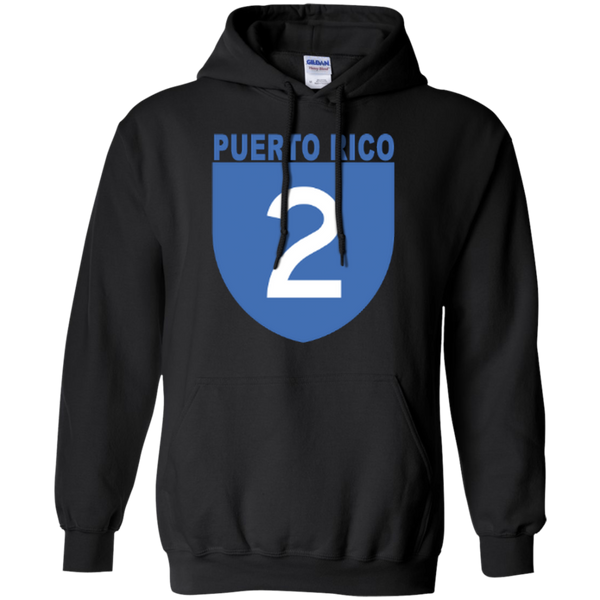 La Numero 2 G185 Gildan Pullover Hoodie 8 oz. - PR FLAGS UP