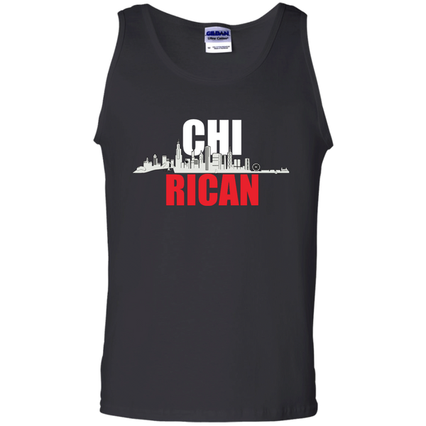 Chi Rican 100% Cotton Tank Top - PR FLAGS UP