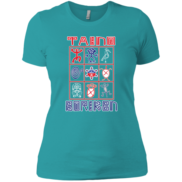 Taino Boriken Next Level Ladies' Boyfriend Tee - PR FLAGS UP