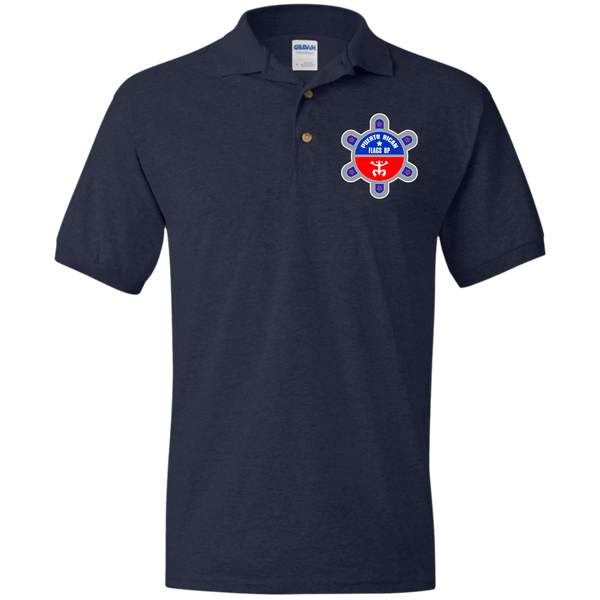 Puerto Rican Flags Up Logo G880 Jersey Polo Shirt