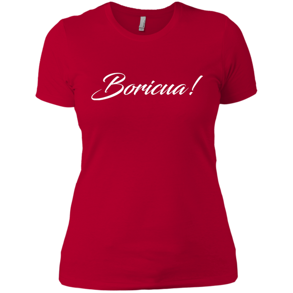 Boricua Next Level Ladies' Boyfriend Tee - PR FLAGS UP