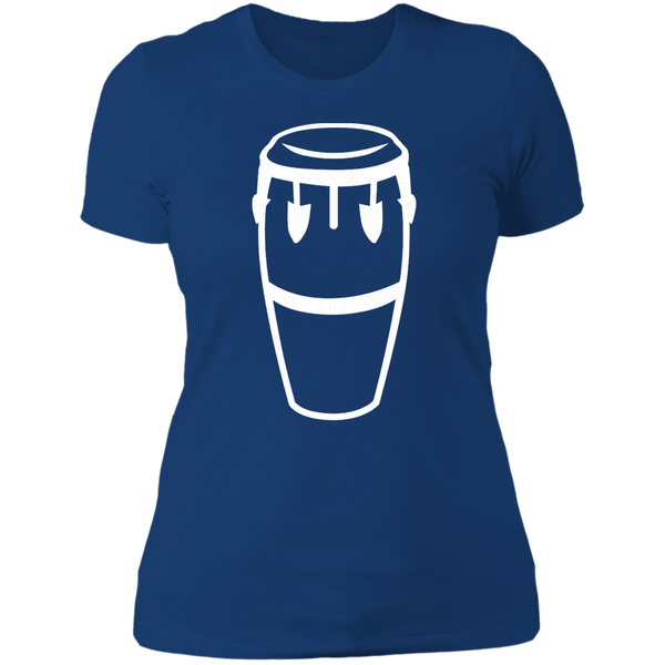 Conga Drum NL3900 Next Level Ladies' Boyfriend T-Shirt - PR FLAGS UP