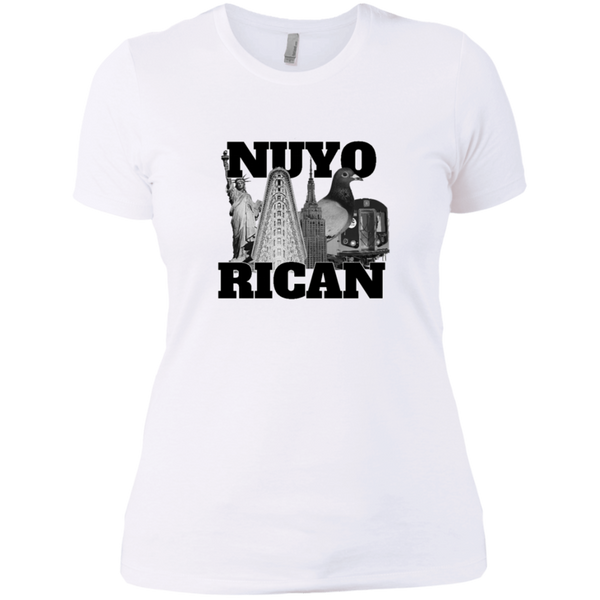 NuyoRican Elite NL3900 Next Level Ladies' Boyfriend T-Shirt - PR FLAGS UP