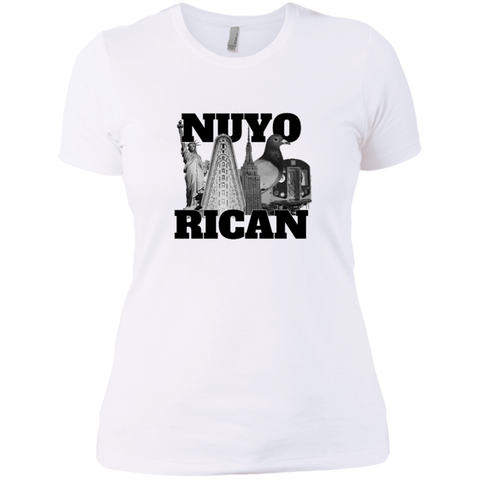 NuyoRican Elite NL3900 Next Level Ladies' Boyfriend T-Shirt - PR FLAGS UP