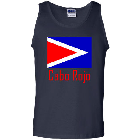 Cabo Rojo Flag G220 Gildan 100% Cotton Tank Top - PR FLAGS UP