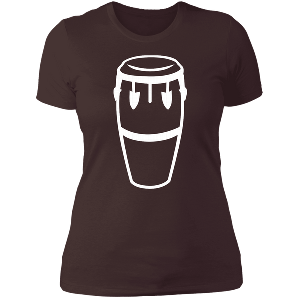 Conga Drum NL3900 Next Level Ladies' Boyfriend T-Shirt - PR FLAGS UP