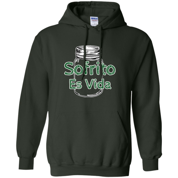 Sofrito Es Vida Pullover Hoodie 8 oz - PR FLAGS UP