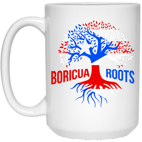 Boricua Roots Flag 21504 15 oz. White Mug