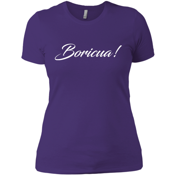 Boricua Next Level Ladies' Boyfriend Tee - PR FLAGS UP