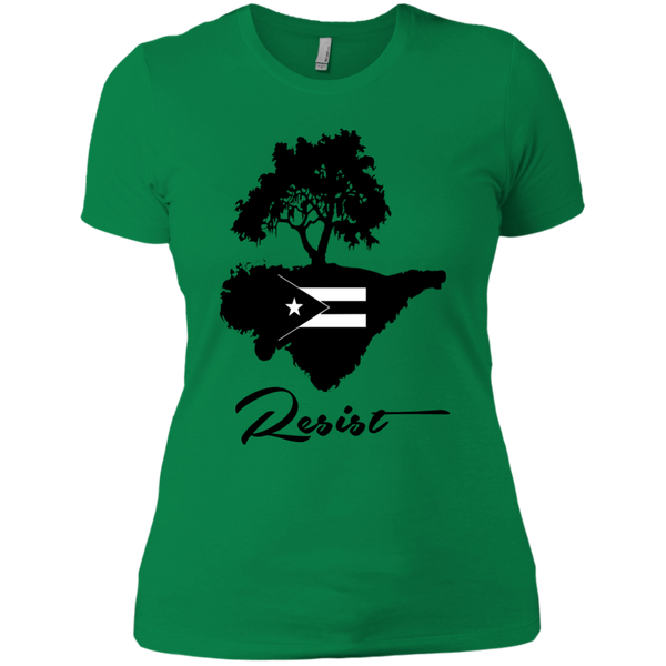 Resist NL3900 Next Level Ladies' Boyfriend T-Shirt - PR FLAGS UP