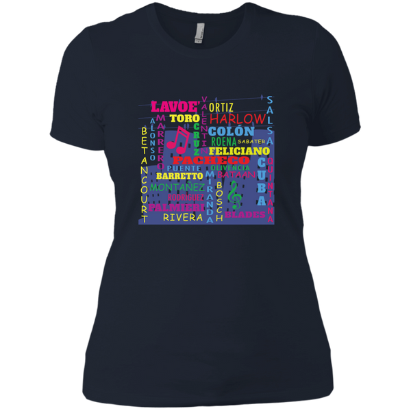 The Salsa All Stars NL3900 Next Level Ladies' Boyfriend T-Shirt - PR FLAGS UP