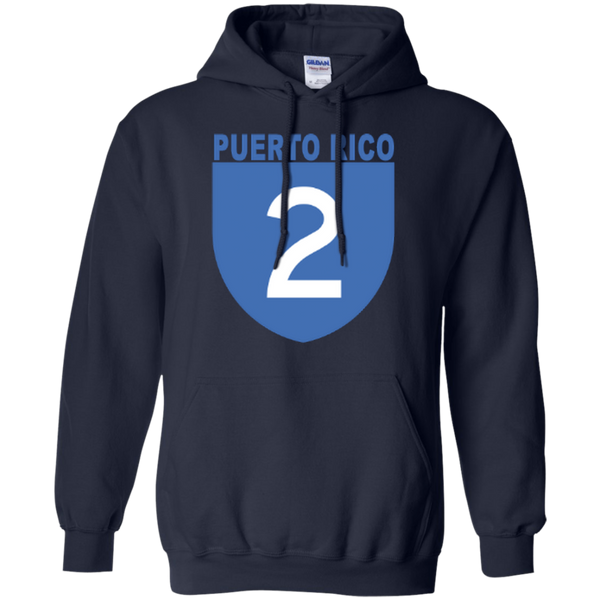 La Numero 2 G185 Gildan Pullover Hoodie 8 oz. - PR FLAGS UP