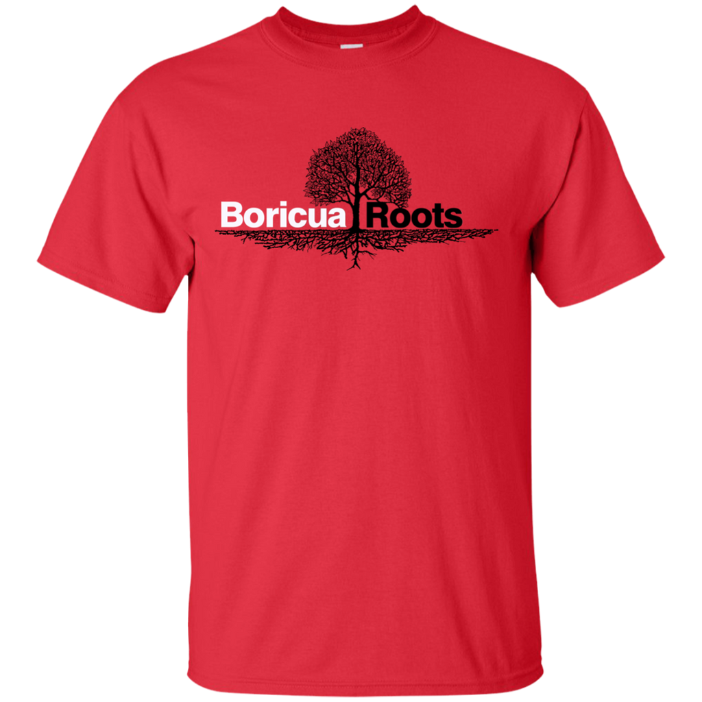 Boricua Roots Black & White Logo G200 Gildan Ultra Cotton T-Shirt - PR FLAGS UP