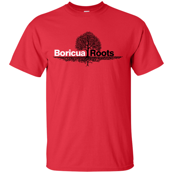 Boricua Roots Black & White Logo G200 Gildan Ultra Cotton T-Shirt - PR FLAGS UP