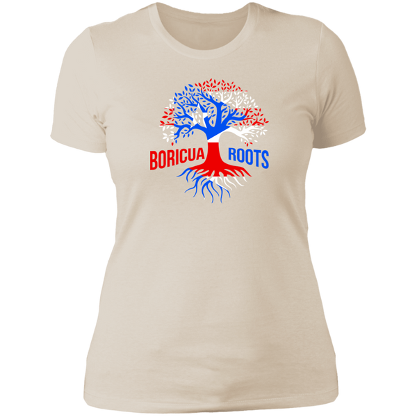 Boricua Roots Flag NL3900 Ladies' Boyfriend T-Shirt