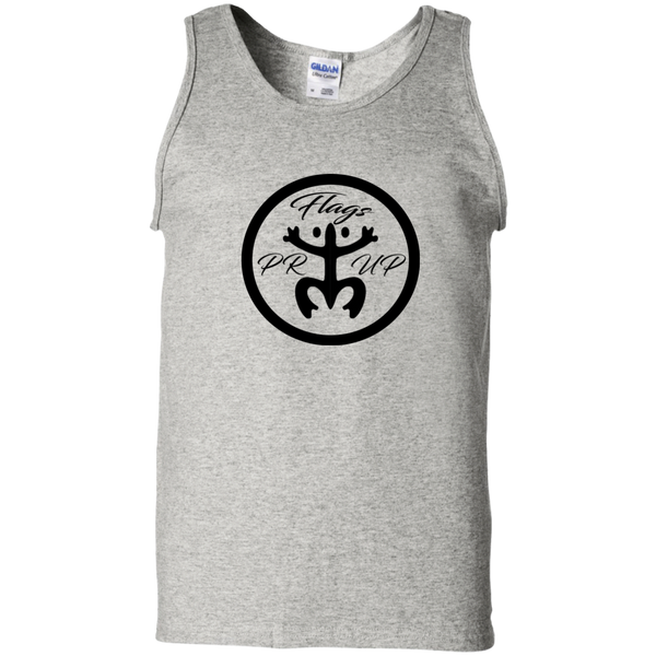 PR Flags Up Circle Logo 100% Cotton Tank Top - PR FLAGS UP