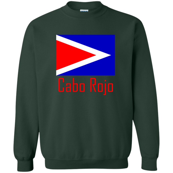 Cabo Rojo Flag G180 Gildan Crewneck Pullover Sweatshirt  8 oz. - PR FLAGS UP
