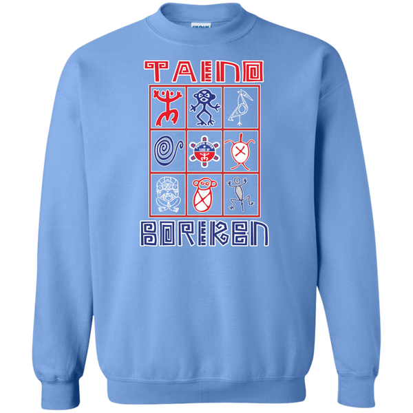 Taino Boriken Printed Crewneck Pullover Sweatshirt  8 oz - PR FLAGS UP