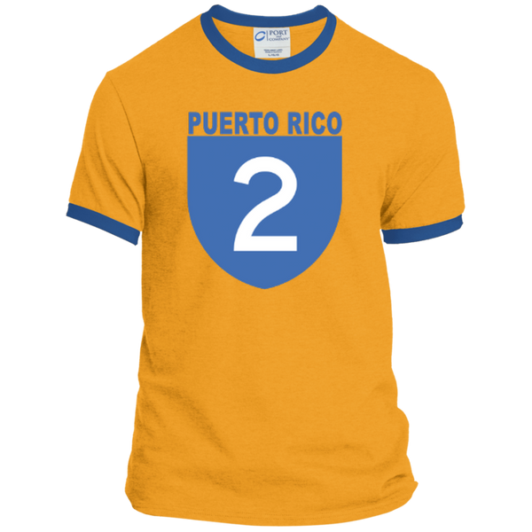 La Numero 2 PC54R Port & Co. Ringer Tee - PR FLAGS UP