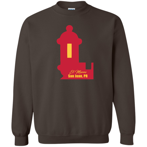 El Morro Printed Crewneck Pullover Sweatshirt  8 oz - PR FLAGS UP