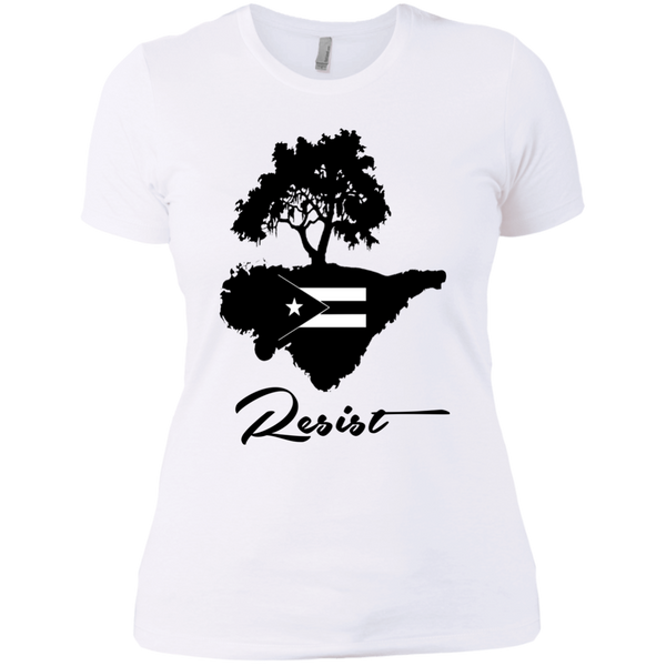 Resist NL3900 Next Level Ladies' Boyfriend T-Shirt - PR FLAGS UP