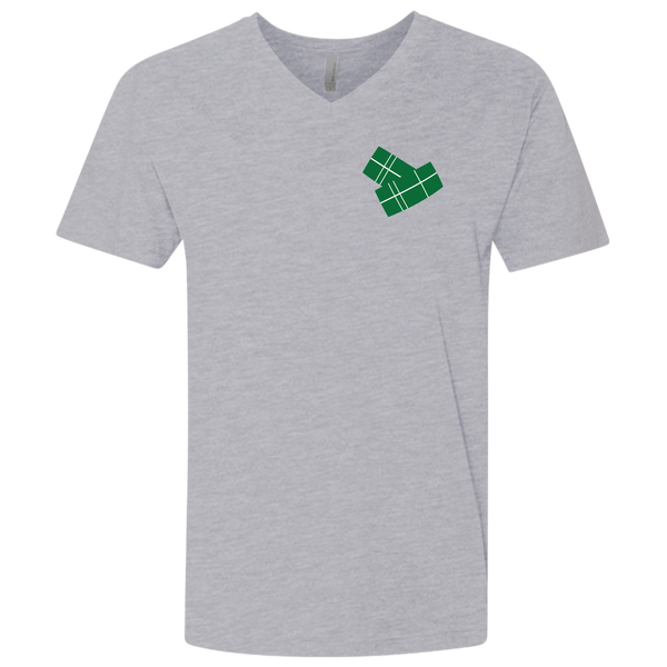 Pasteles NL3200 Next Level Men's Premium Fitted SS V-Neck - PR FLAGS UP