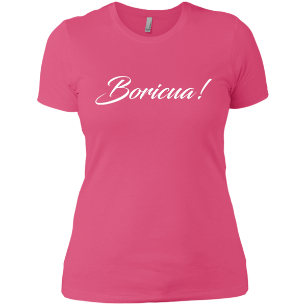 Boricua Next Level Ladies' Boyfriend Tee - PR FLAGS UP