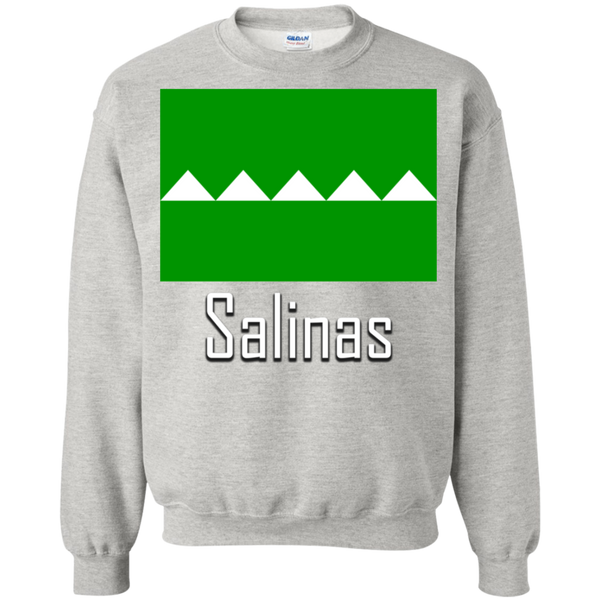 Salinas Flag G180 Gildan Crewneck Pullover Sweatshirt  8 oz. - PR FLAGS UP