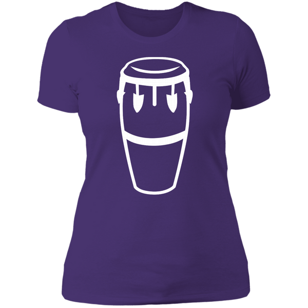 Conga Drum NL3900 Next Level Ladies' Boyfriend T-Shirt - PR FLAGS UP