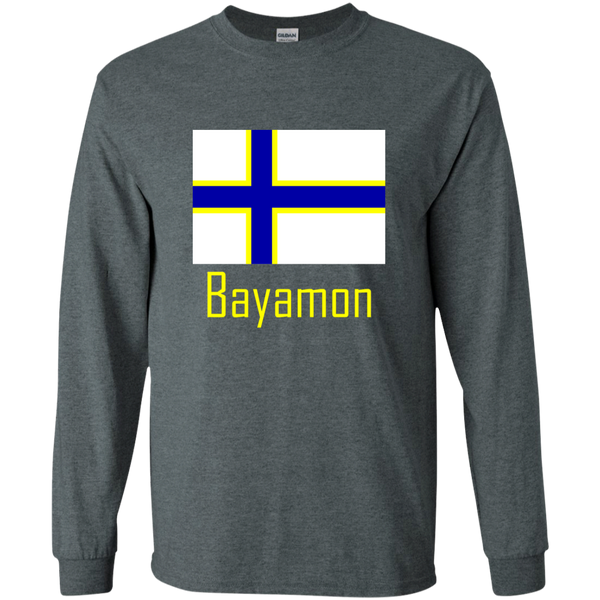 Bayamon Flag G240 Gildan LS Ultra Cotton T-Shirt - PR FLAGS UP