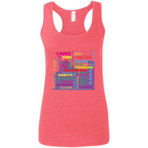 The Salsa All Stars G645RL Gildan Ladies' Softstyle Racerback Tank - PR FLAGS UP