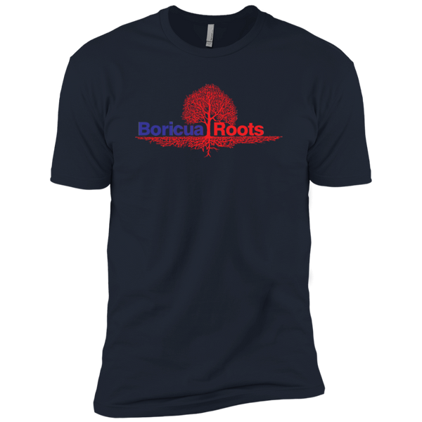 Boricua Roots Blue & Red Logo NL3310 Next Level Boys' Cotton T-Shirt - PR FLAGS UP