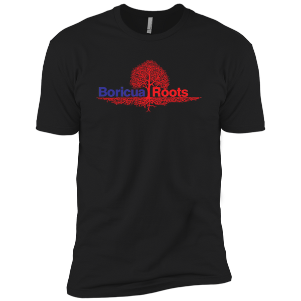 Boricua Roots Blue & Red Logo NL3310 Next Level Boys' Cotton T-Shirt - PR FLAGS UP