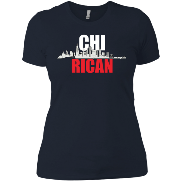Chi Rican Next Level Ladies' Boyfriend Tee - PR FLAGS UP