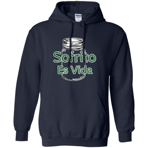 Sofrito Es Vida Pullover Hoodie 8 oz - PR FLAGS UP