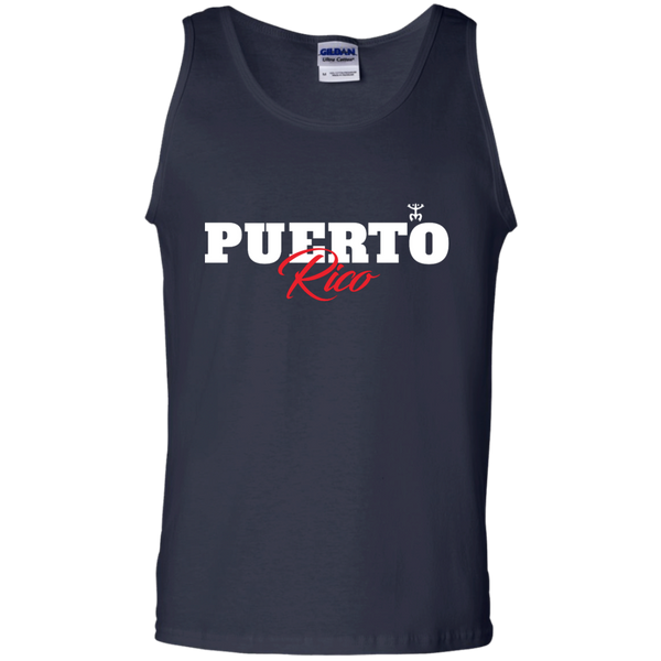 Puerto Rico Script 1 100% Cotton Tank Top - PR FLAGS UP