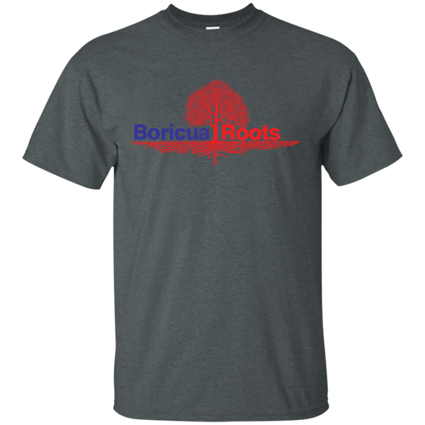 Boricua Roots Blue & Red Logo G200 Gildan Ultra Cotton T-Shirt - PR FLAGS UP