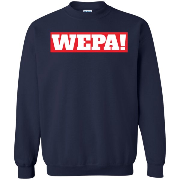 Wepa! Printed Crewneck Pullover Sweatshirt  8 oz - PR FLAGS UP